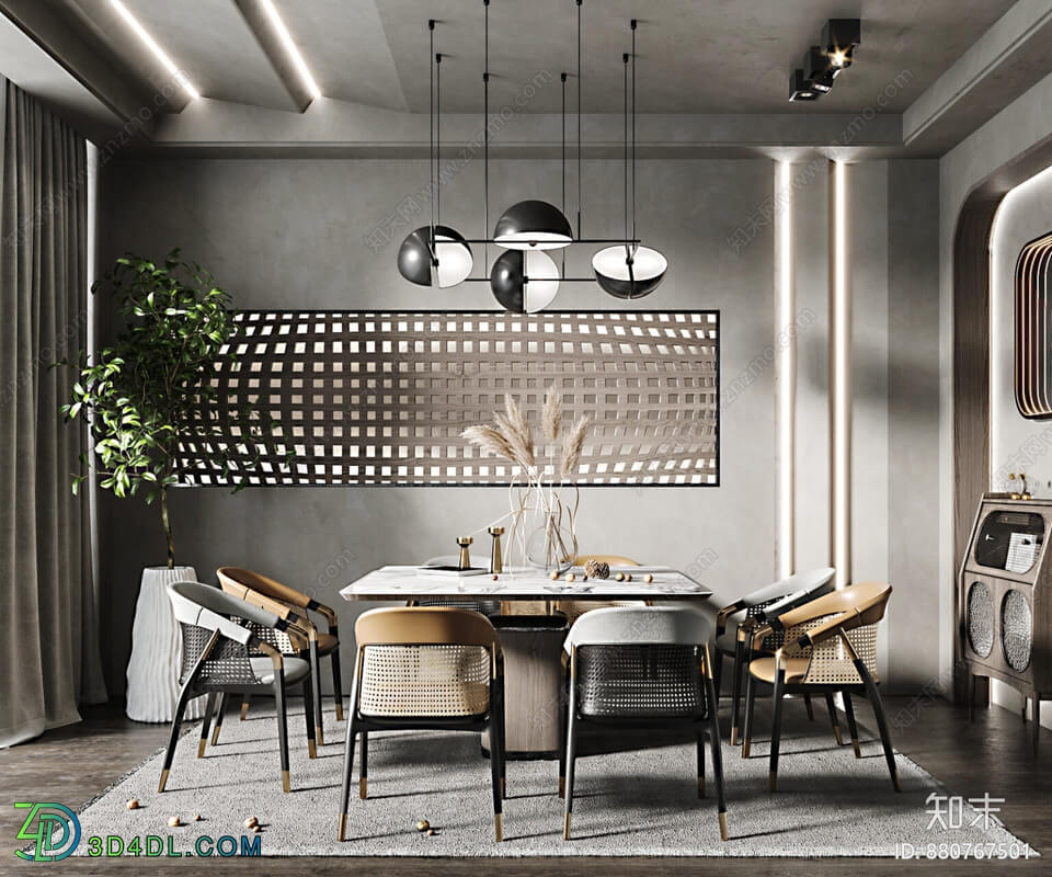 3D Interior Scenes File 3dsmax Model Dining Room 30 By Kha Vi