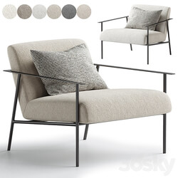Tracy Fabric Lounge Chair Beige 
