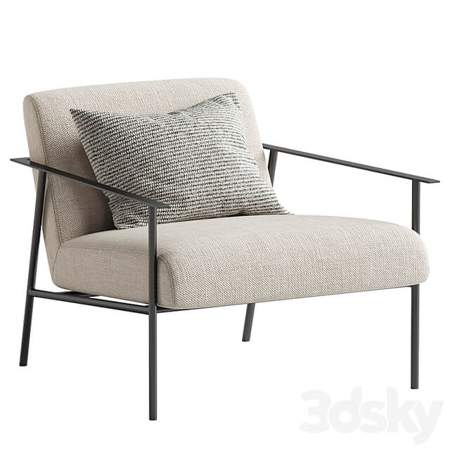 Tracy Fabric Lounge Chair Beige