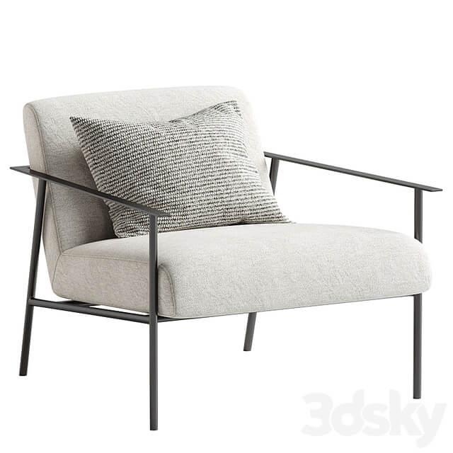 Tracy Fabric Lounge Chair Beige