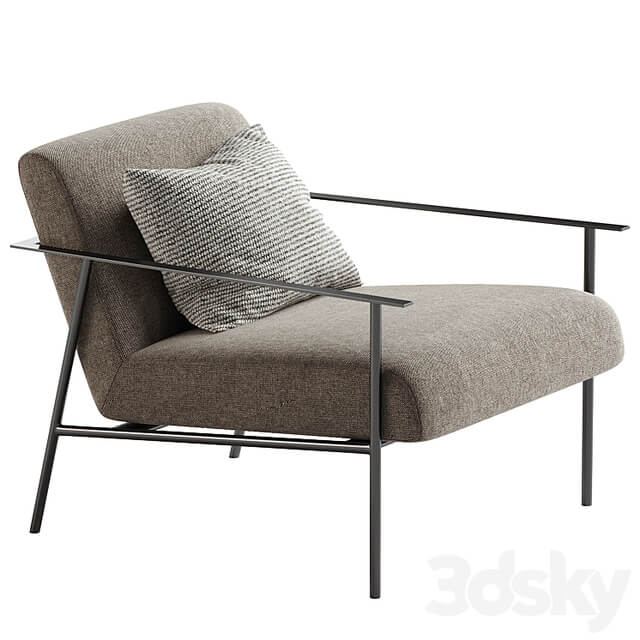 Tracy Fabric Lounge Chair Beige
