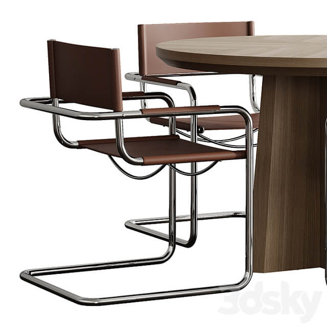 Table CROSS ROUND by bino home with chairs MOMO HOME Store