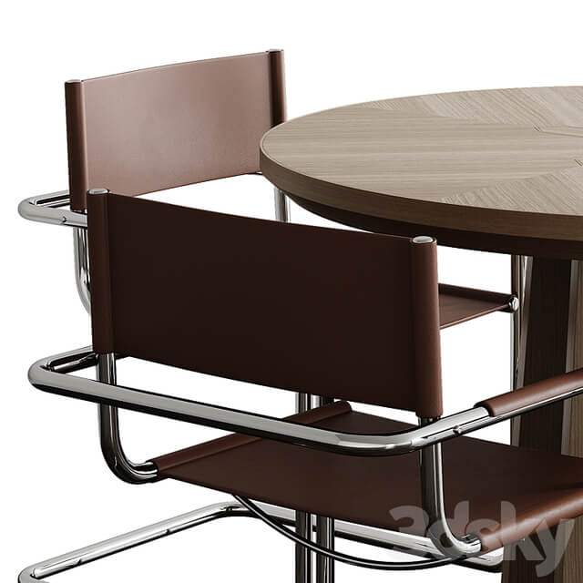 Table CROSS ROUND by bino home with chairs MOMO HOME Store