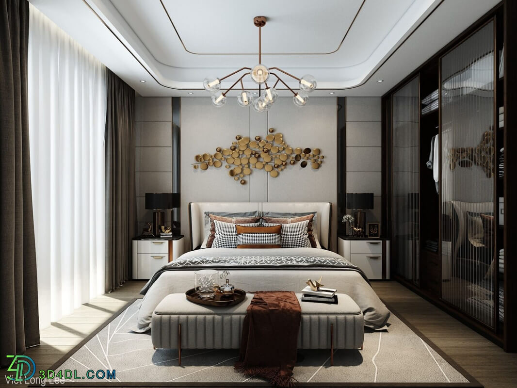 3D Interior Scenes File 3dsmax Model Bedroom 428 By Viet Long Lee