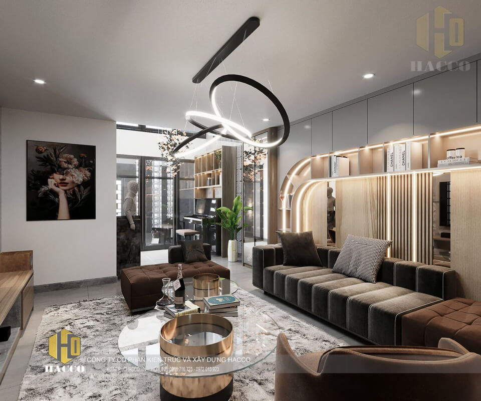  Living Room - Kitchen Interior Model by Trong Khoa