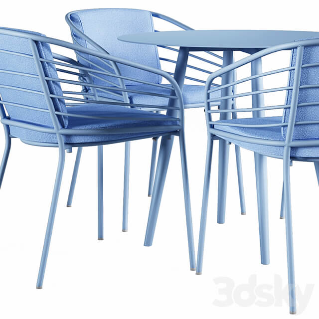 Cancún outdoor cafe table and chair set by BoConcept