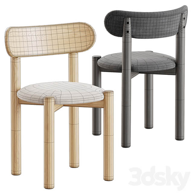 Nebai chair with hard and soft back