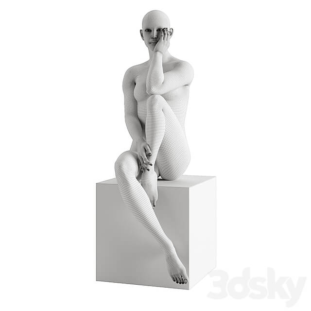 Finesse Decor Antoinette Doll Sculpture With Base