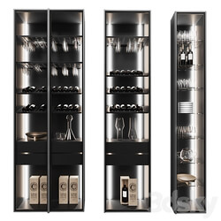 Set of display cases of different widths 1 