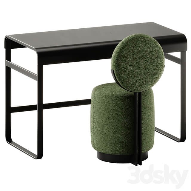 Alphabet Desk and Beauty Swivel Chair by Saba Italia