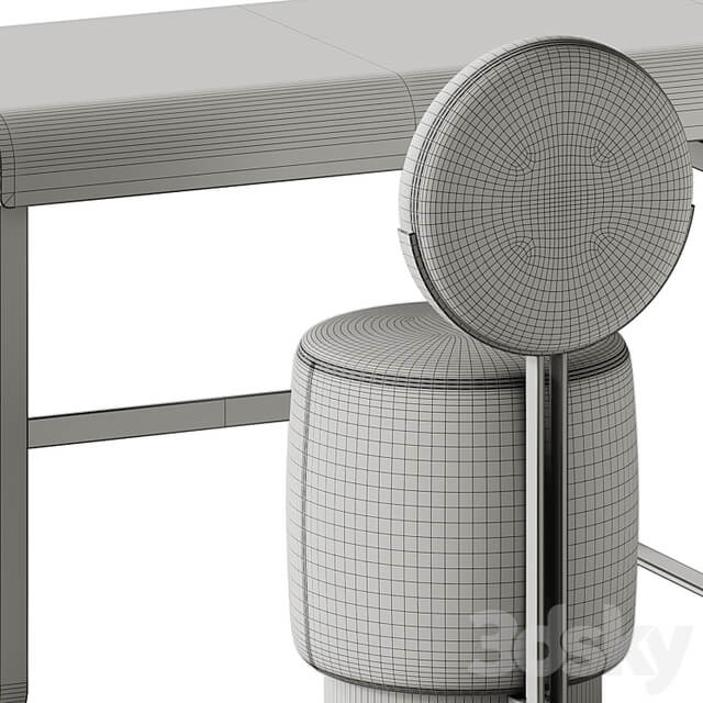 Alphabet Desk and Beauty Swivel Chair by Saba Italia