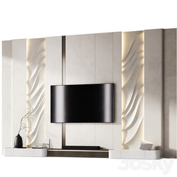 TV wall with soundbar 002 