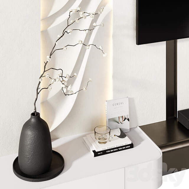 TV wall with soundbar 002