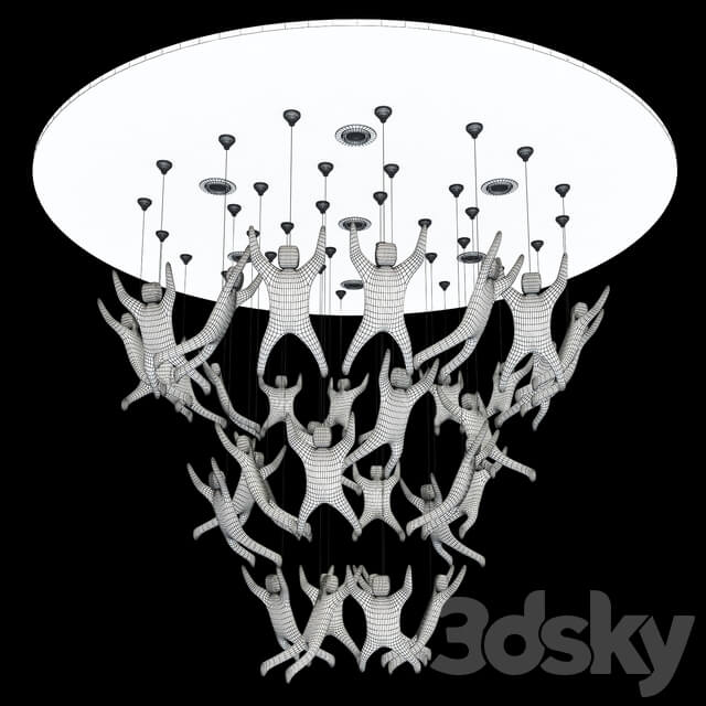 terzani angel falls Pendant light 3D Models