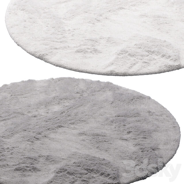 Benuta Dave Round Fur Rug (3 colors)
