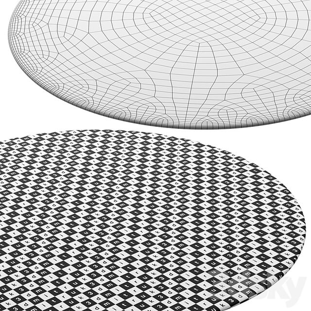 Benuta Dave Round Fur Rug (3 colors)