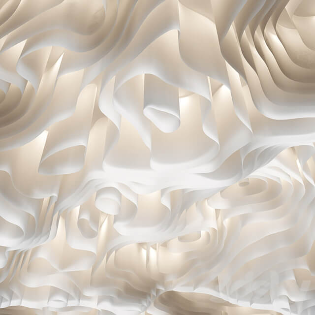 Decorative fabric ceiling