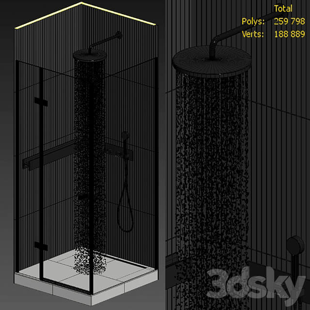 Corner shower
