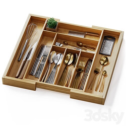 Pipishell Bamboo Expandable Drawer Organizer 