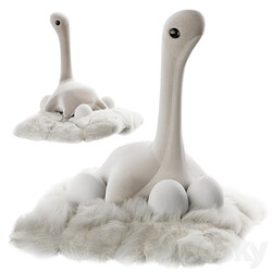 Plush dinosaur with eggs 