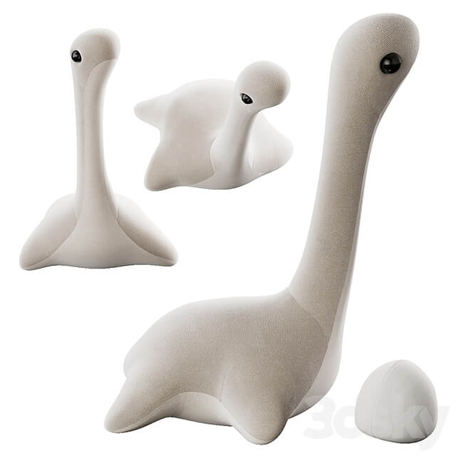 Plush dinosaur with eggs
