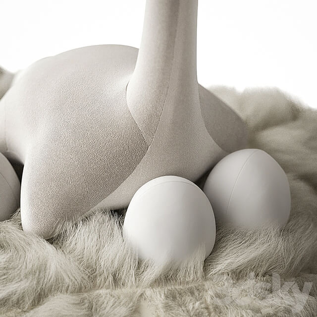 Plush dinosaur with eggs