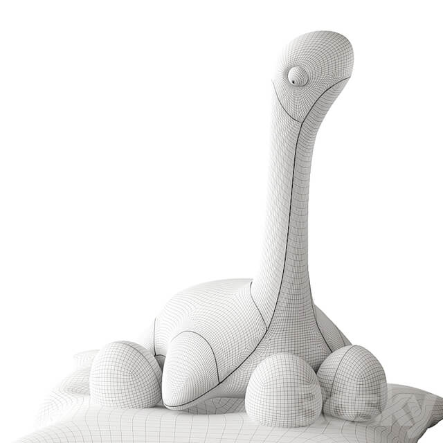 Plush dinosaur with eggs