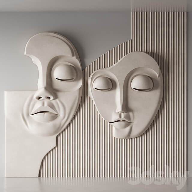 3d wall panel of the Face