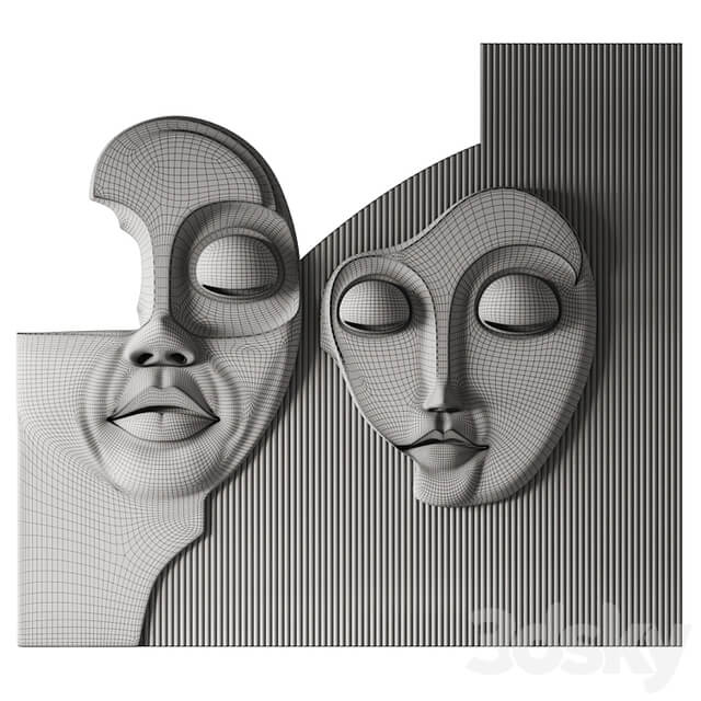 3d wall panel of the Face