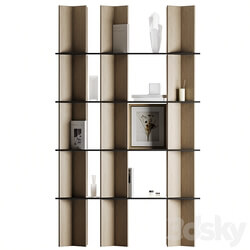 Shelving with decor 