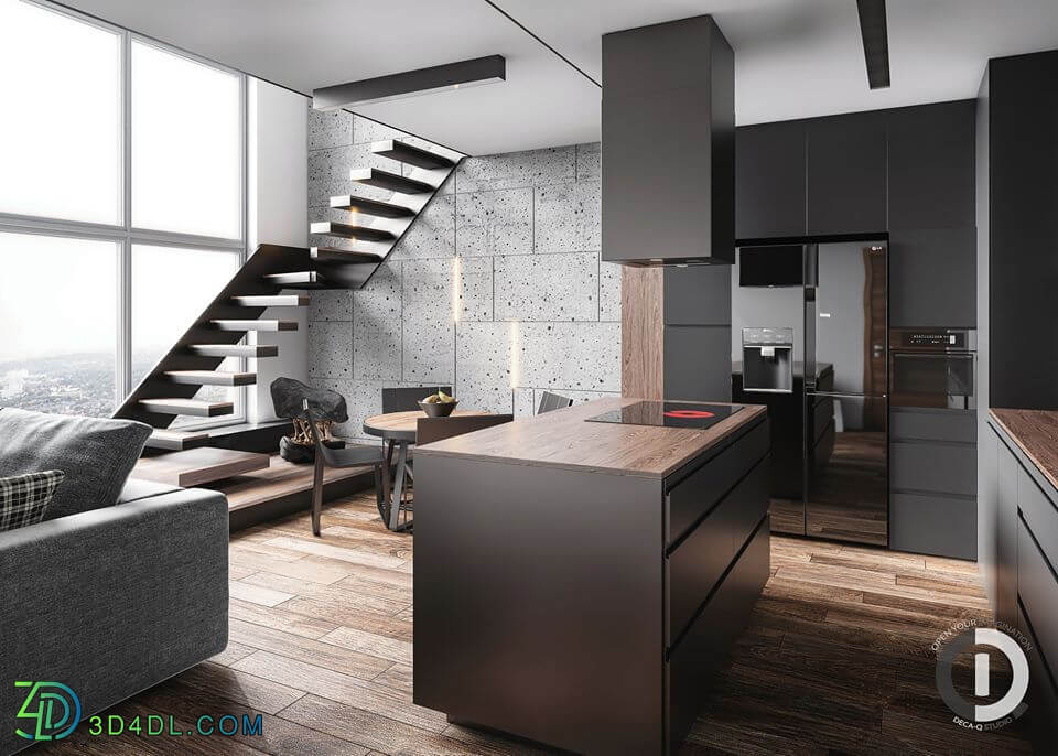 3D Interior Apartment 125 Scene File 3dsmax By ArchDaily