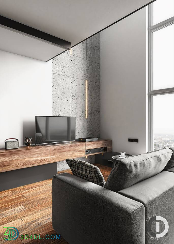 3D Interior Apartment 125 Scene File 3dsmax By ArchDaily