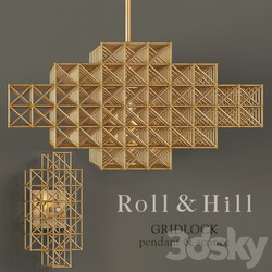 Chandelier Roll Hill Gridlock pendant sconce Pendant light 3D Models 