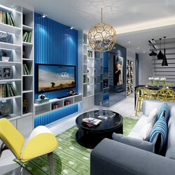 3D Interior Scenes File 3dsmax Model Livingroom 189 