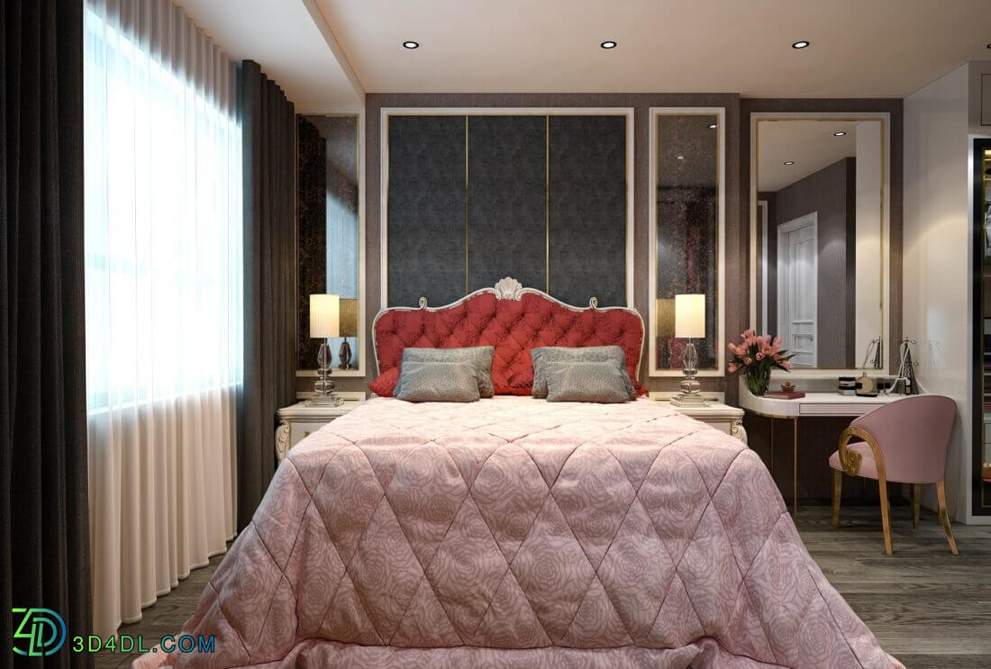 3D Interior Scenes File 3dsmax Model Bedroom 356 By Atom Dung