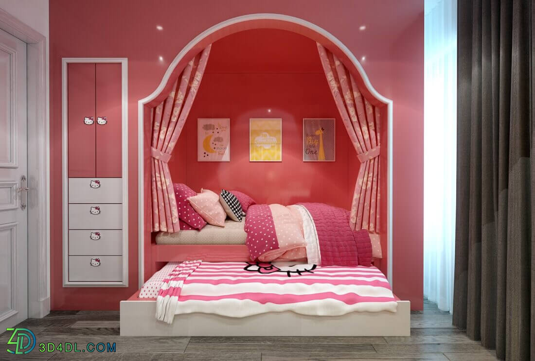 3D Interior Scenes File 3dsmax Model Bedroom 356 By Atom Dung