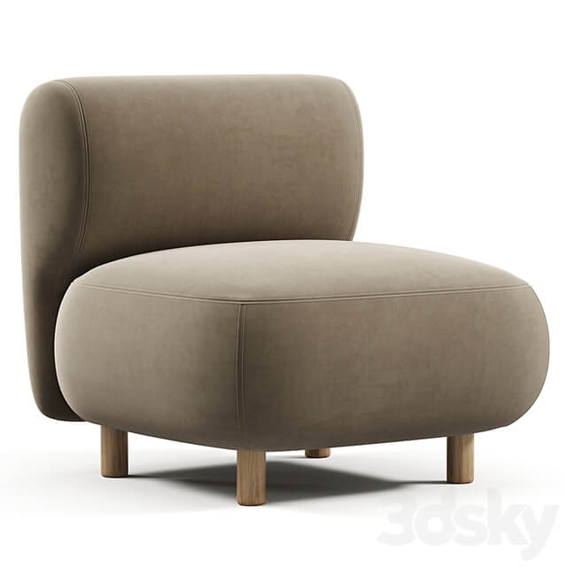 Chair Pipel Bucle White