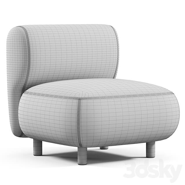 Chair Pipel Bucle White