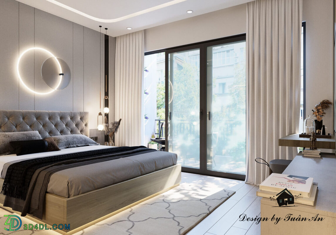 3D Interior Scenes File 3dsmax Model Bedroom 332 By Tuan An