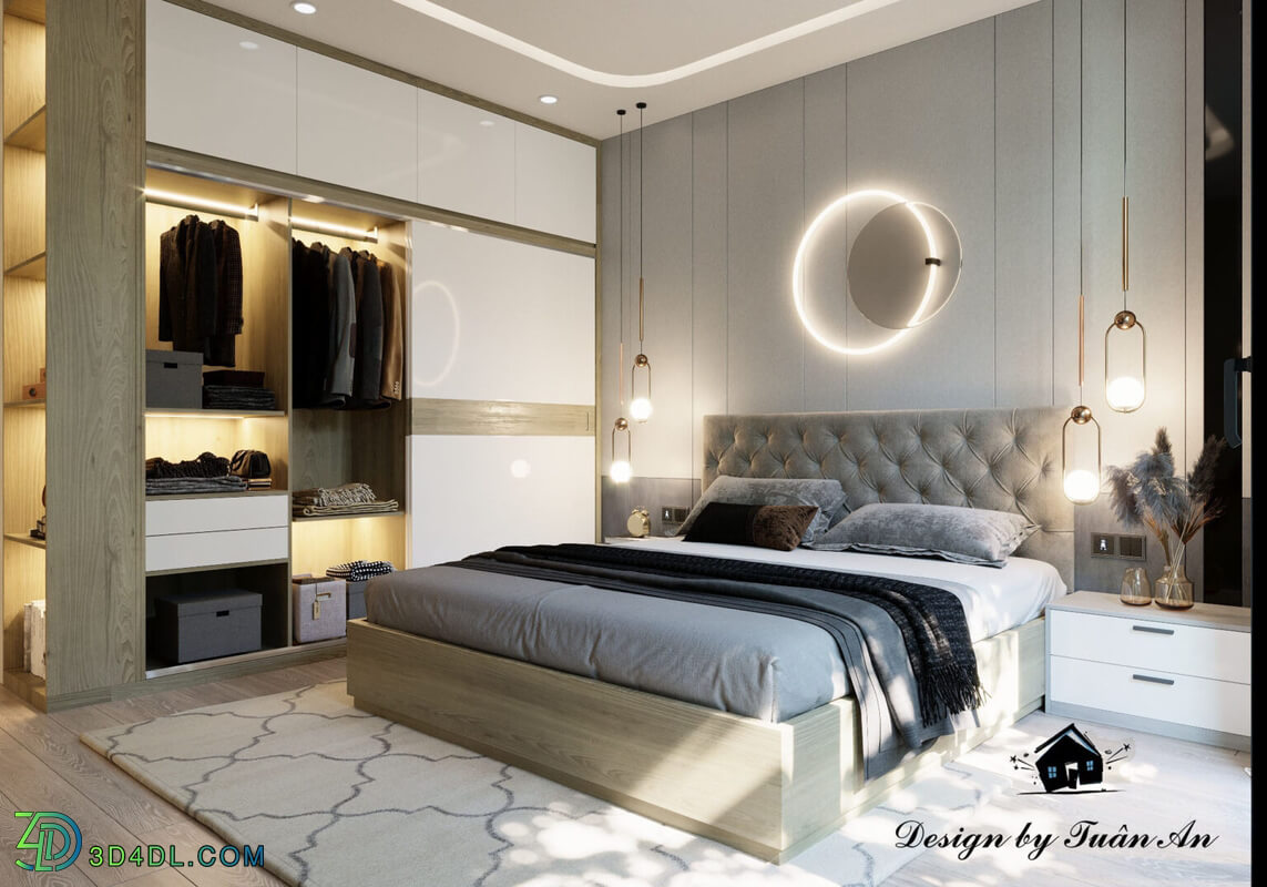 3D Interior Scenes File 3dsmax Model Bedroom 332 By Tuan An