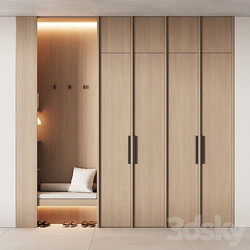 541 hallway zone 14 minimal modular wardeobe with seating niche 