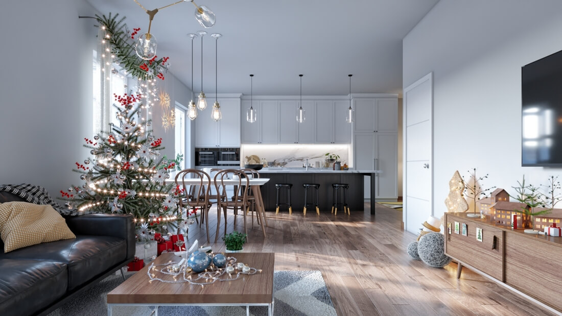 3D Model Interior Sweden Christmas room Scenes File 3dsmax By DAVISUAL 