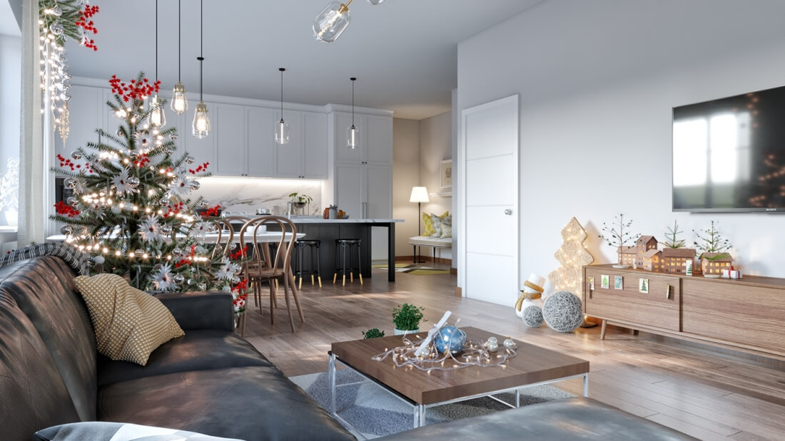 3D Model Interior Sweden Christmas room Scenes File 3dsmax By DAVISUAL 