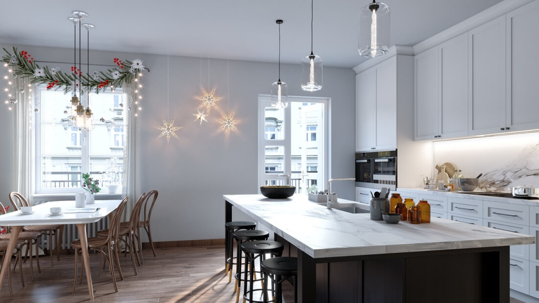 3D Model Interior Sweden Christmas room Scenes File 3dsmax By DAVISUAL 