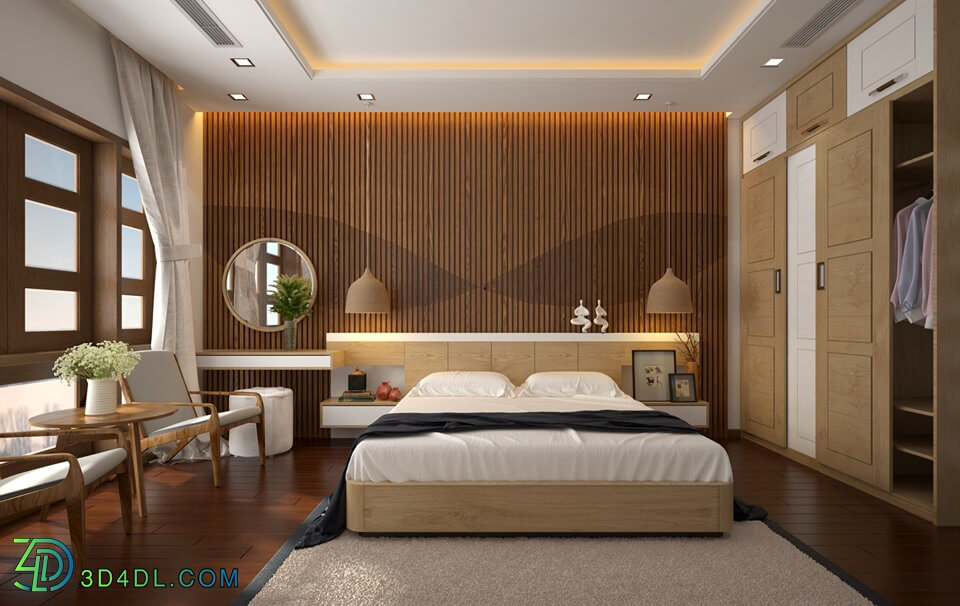 3D Interior Scenes File 3dsmax Model Bedroom 118 By Nam Hoang