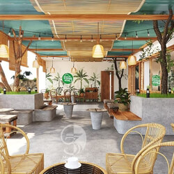 3D Model Interior Coffee 103 Scenes File 3dsmax By Nguyen Duc Manh 