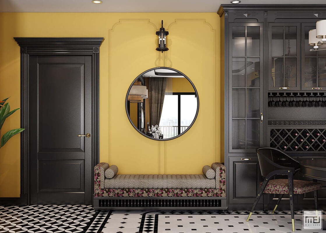  Indochine Livin g Room - Kitchen Interior Model by Meihome Diem