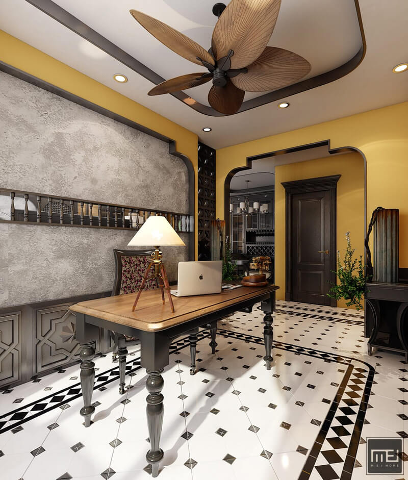  Indochine Livin g Room - Kitchen Interior Model by Meihome Diem