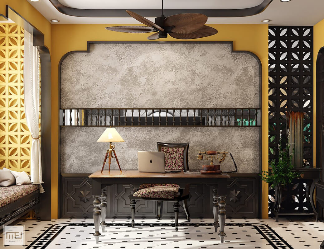  Indochine Livin g Room - Kitchen Interior Model by Meihome Diem
