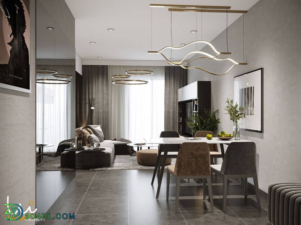 3D Interior Scene File 3dsmax Model Livingroom 403 By TranThang